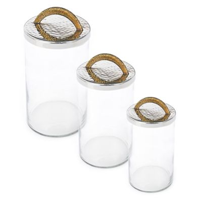 Classic Touch Tervy Canister in Gold