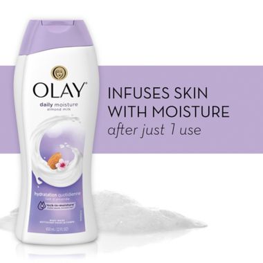 Olay&reg; 22 fl. oz. Daily Moisture Body Wash with Almond Milk. View a larger version of this product image.
