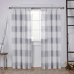 Darma 84-Inch Rod Pocket Window Curtain Panels in Light Grey (Set of 2)