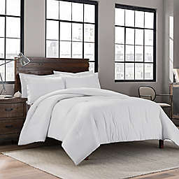 Garment Washed Solid 2-Piece Twin/Twin XL Comforter Set in White