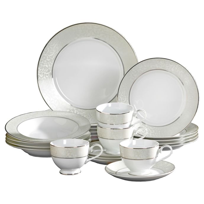 Mikasa® Parchment 20Piece Fine China Dinnerware Set Bed Bath & Beyond