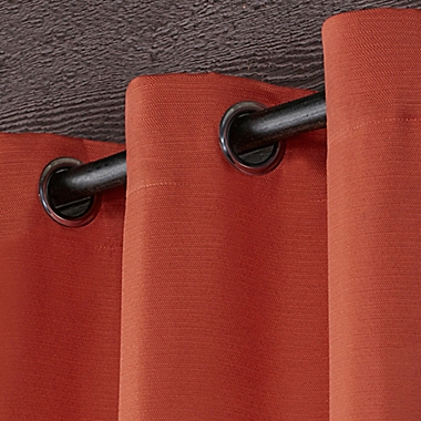 Delano Indoor/Outdoor 108-Inch Grommet Top Window Curtain Panel in Orange (Single). View a larger version of this product image.