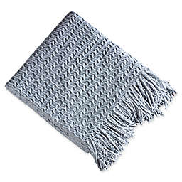 Brielle Winding Wave Throw Blanket in Light Blue
