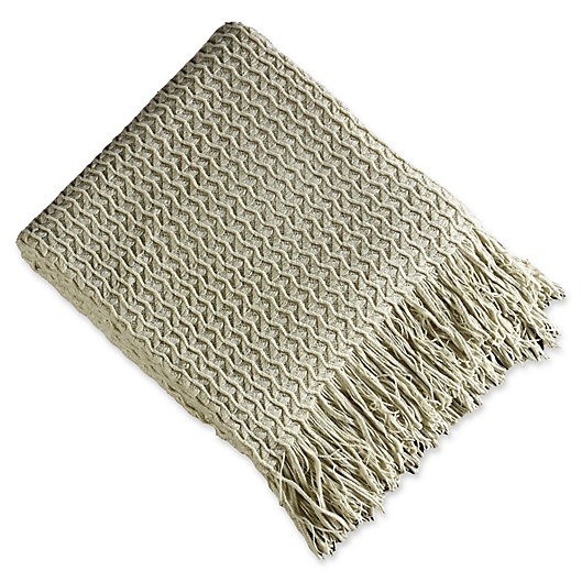 Alternate image 1 for Brielle Winding Wave Throw Blanket in Sage