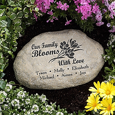 Family Blooms With Love Garden Stone. View a larger version of this product image.