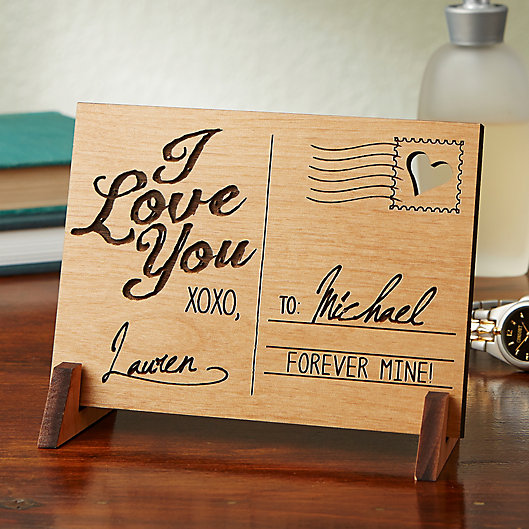Alternate image 1 for Sending Love Personalized Wood Postcard Collection