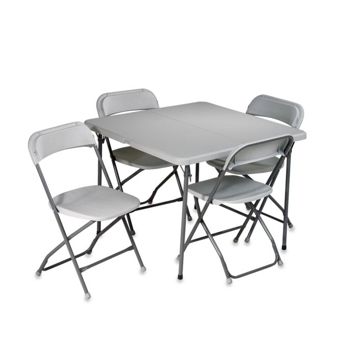 5 Piece Folding Table And Chairs Set Bed Bath Beyond