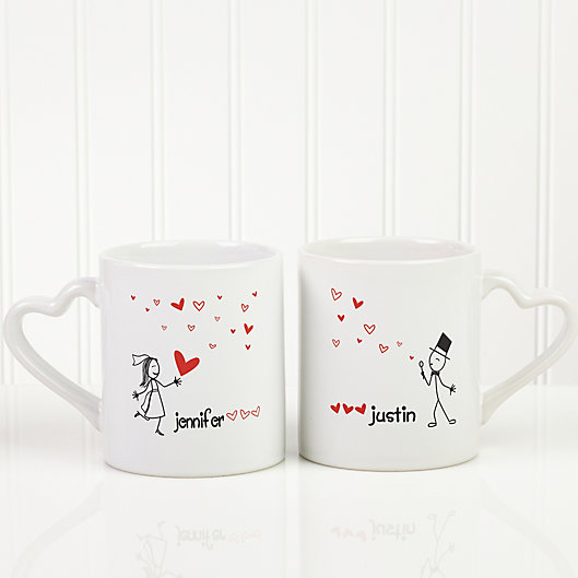 Alternate image 1 for Blown Away By Love Personalized Wedding 2 Piece Mug Set