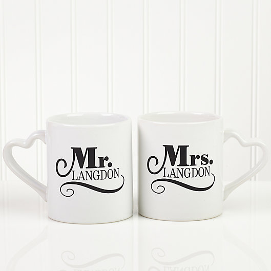 Grad Gift 8 oz Personalized Ceramic Square Mugs 6 Colors Wedding Gift