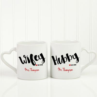 hubby & wifey mugs