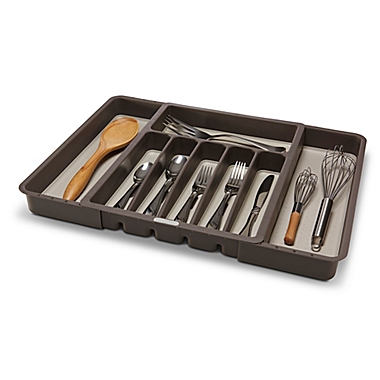 madesmart Expandable Flatware Organizer in Grey. View a larger version of this product image.