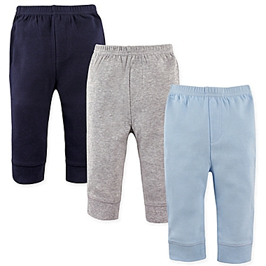 Luvable Friends&reg; Size 5T 3-Pack Tapered Pants in Blue/Grey. View a larger version of this product image.
