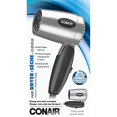 Conair&reg; 1875-Watt Travel Hair Dryer in Black. View a larger version of this product image.