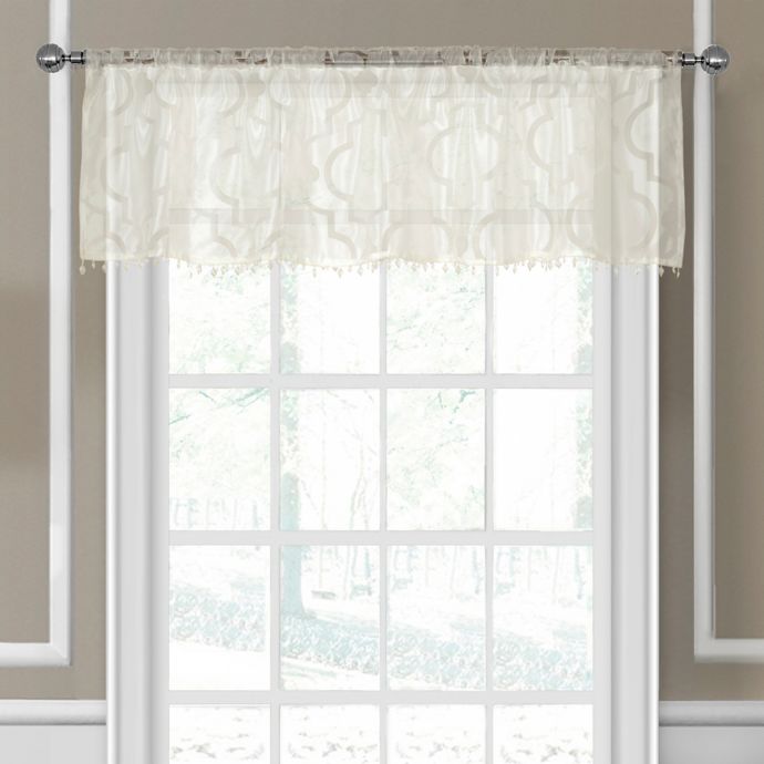 Elrene Montego Sheer Beaded Window Valance Bed Bath and Beyond Canada