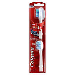 Colgate® 2-Count 360 Optic White Battery SoftToothbrush Replacement Heads
