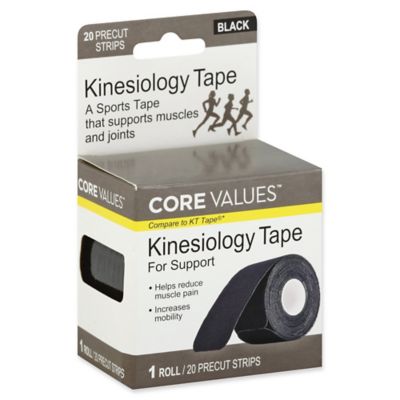 Core Values&trade; 20-Count Kinesiology Tape Pre-Cut Strips for Support