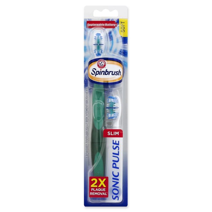 Arm Hammer Spinbrush Sonic Pulse Battery Soft Toothbrush Bed Bath Beyond
