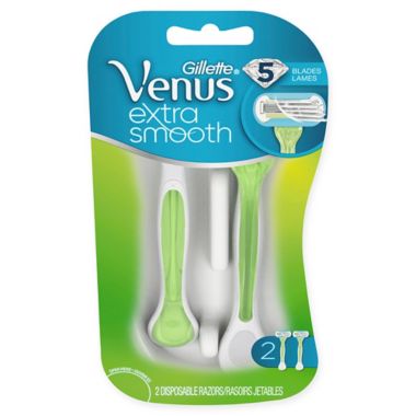 Gillette&reg; Venus 2-Count Extra-Smooth Disposable Women's Razors. View a larger version of this product image.