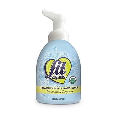 FIT Organic&reg; 18 oz. Foaming Dish Soap in Lemongrass Tangerine. View a larger version of this product image.