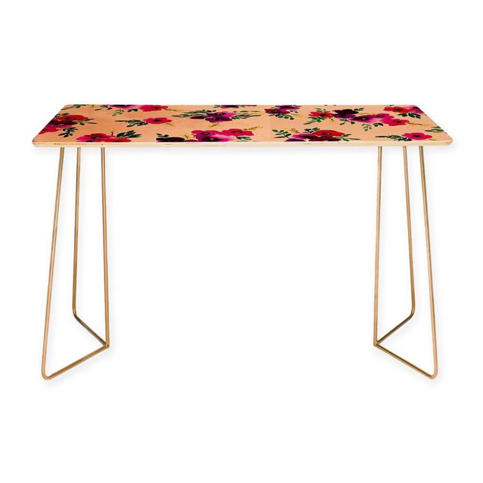 Deny Designs Ava Floral Desk In Peach Bed Bath Beyond