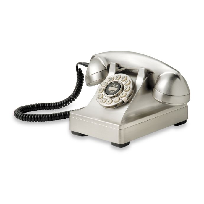 Crosley 302 Desk Phone Brushed Chrome Bed Bath Beyond