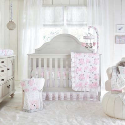 watercolor floral baby bedding