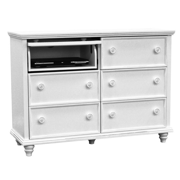 John Boyd Designs Notting Hill 6 Drawer Media Dresser In Bright