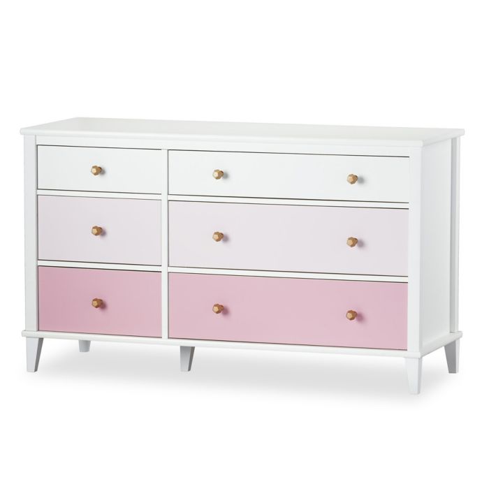 Little Seeds Monarch Hill Poppy 6-Drawer Double Dresser in Pink