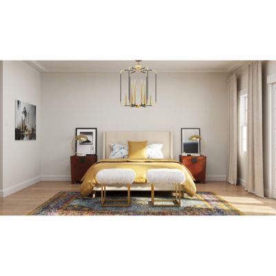 Golden Hues Contemporary Bedroom