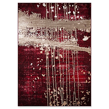 Momeni Monterey Abstract 3&#39;3&quot; x 5&#39; Area Rug in Red. View a larger version of this product image.
