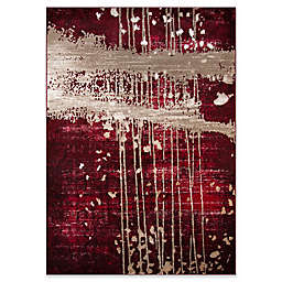 Momeni Monterey Abstract 3'3" x 5' Area Rug in Red
