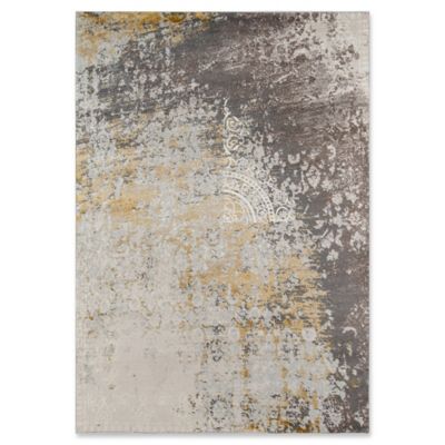 Momeni Luxe Abstract Floral 3&rsquo;11 x 5&rsquo;7 Area Rug in Gold