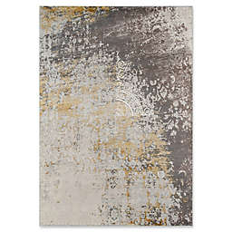 Momeni Luxe Abstract Floral 3’11 x 5’7 Area Rug in Gold