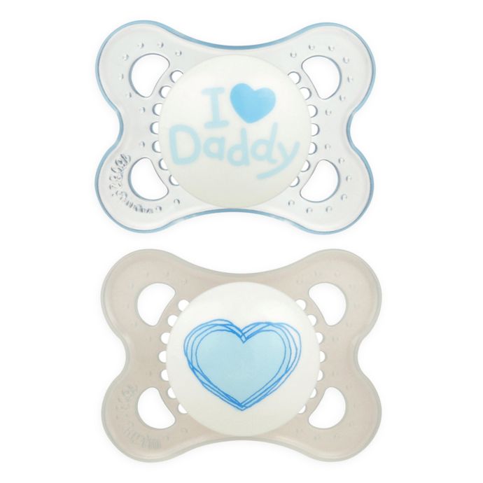 MAM Love & Affection Age 06 Months I Love Daddy Pacifier (2Pack) Bed Bath & Beyond