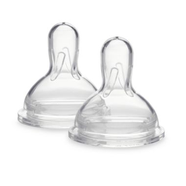 Medela&reg; Wide Base Medium Flow Silicone Nipples (Set of 2). View a larger version of this product image.