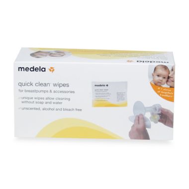 Medela&reg; Quick Clean 40-Count Breastpump and Accessory Wipes. View a larger version of this product image.