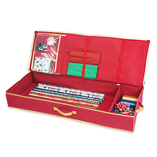 Alternate image 1 for Simplify Gift Wrap Organizer in Red