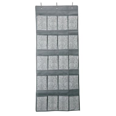 Grey Details about   New Laura Ashley 20 Pocket Over the Door Shoe Caddy Aqua 