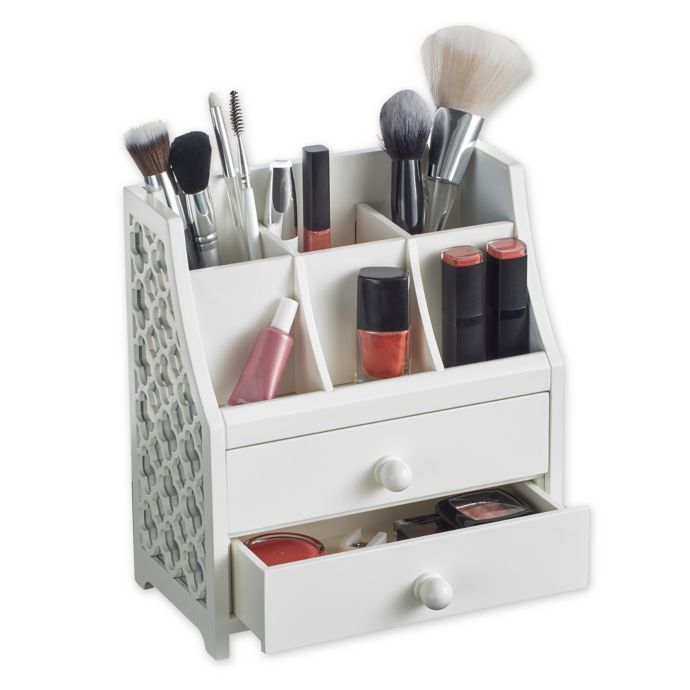 2 Drawer Cosmetic Organizer In White Bed Bath Beyond