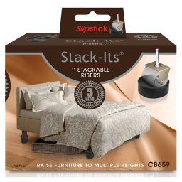 Slipstick Stack-Its 1-Inch Adjustable Furniture and Bed Lifts (Set of 8)