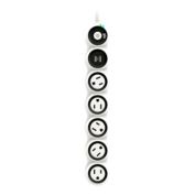 360 Electrical&reg; PowerCurve 3.4 Surge Protector with 5 Rotating Outlets and 2 USB Ports in White