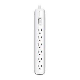 360 Electrical&reg; Villa Power Strip with 6 Outlets in White