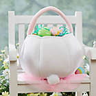 Alternate image 1 for Embroidered Easter Bunny Basket in Pink/White