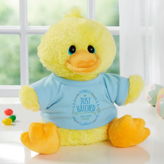 plush duck with a knife