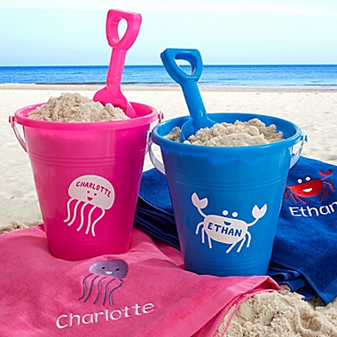 Sea Creatures 2-Piece Plastic Beach Pail & Shovel Set. View a larger version of this product image.