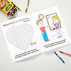 Alternate image 1 for Happy Valentine&#39;s Day Coloring Book & Crayon Set