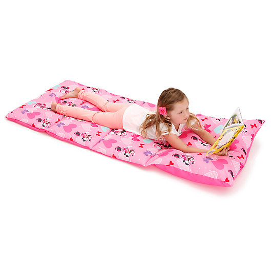 Alternate image 1 for Disney® Minnie Mouse Easy-Fold Toddler Nap Mat in Pink