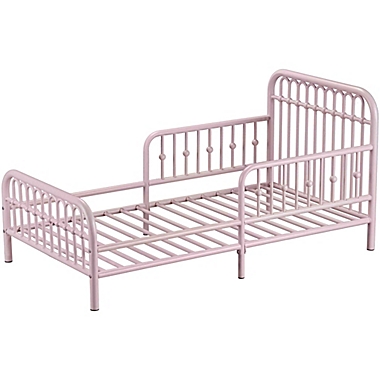 Little Seeds Monarch Hill Ivy Metal Toddler Bed in Pink. View a larger version of this product image.