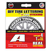 Tire Stickers&reg; 4-Pack Letter Tire Stickers in White
