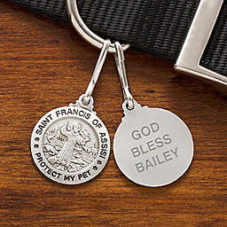 St. Francis of Assisi Dog Collar Medal in Silver